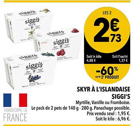 Skyr à L'islandaise Siggi's