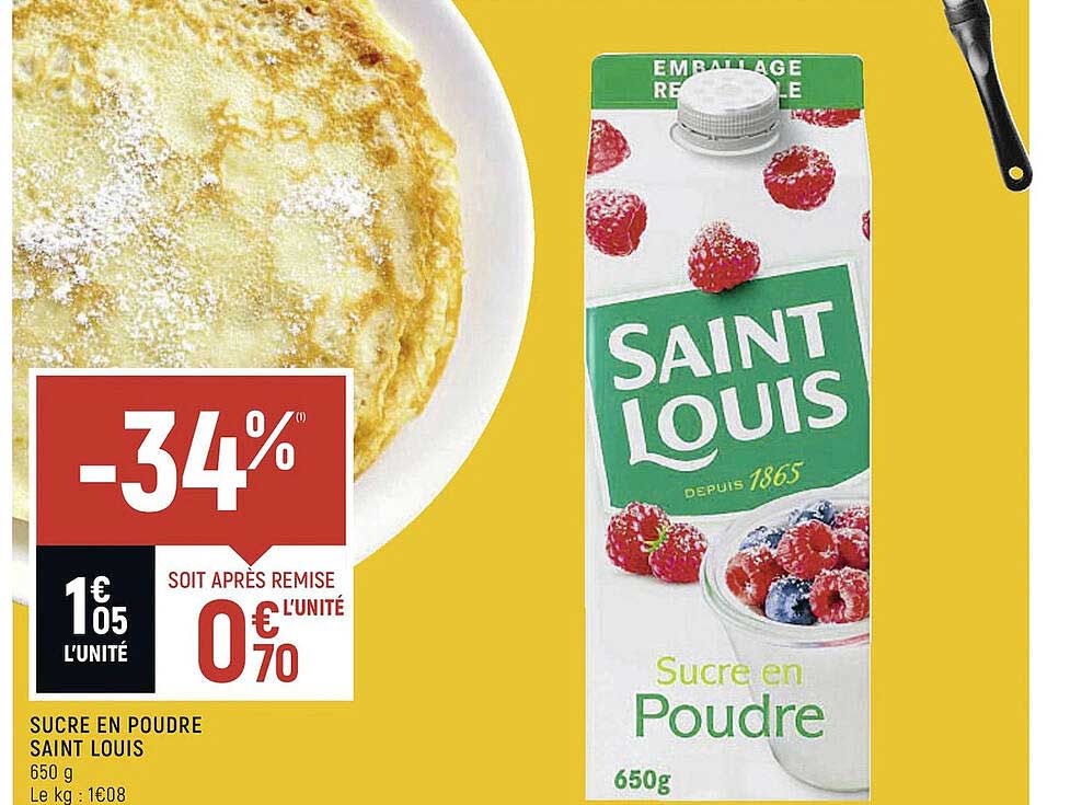 sucre en poudre saint louis