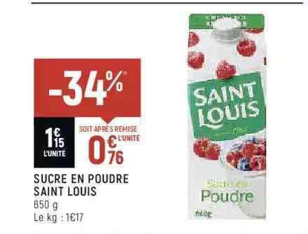 sucre en poudre saint louis