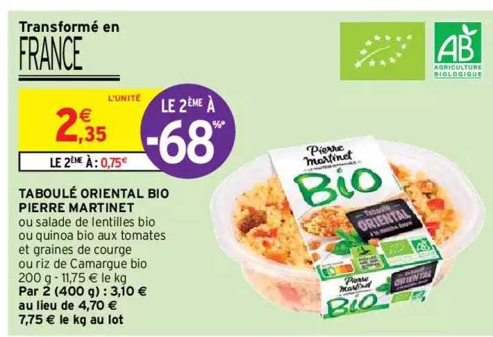 Taboulé Oriental Bio Pierre Martinet