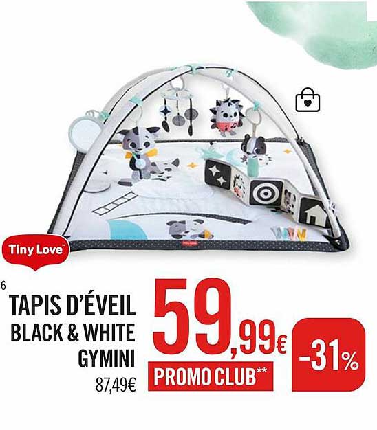 tapis d'éveil black & white gymini tiny love