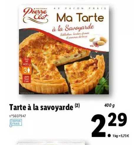 tarte à la savoyard pierre clot