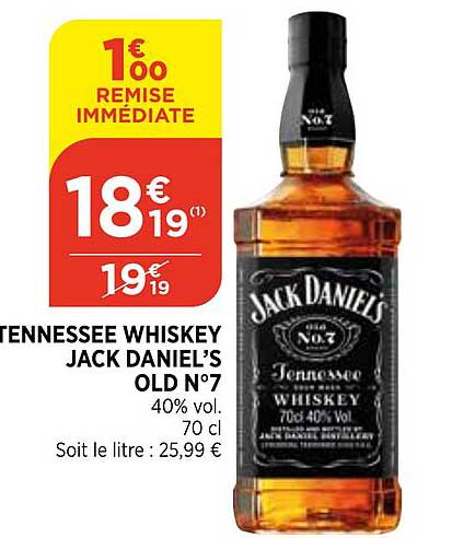tennessee whiskey jack daniel's old n°7