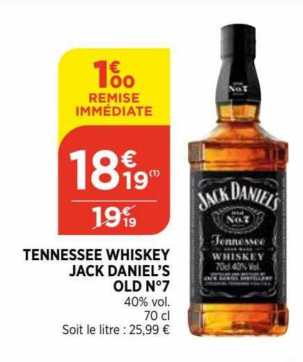 tennessee whiskey jack daniel's old n°7