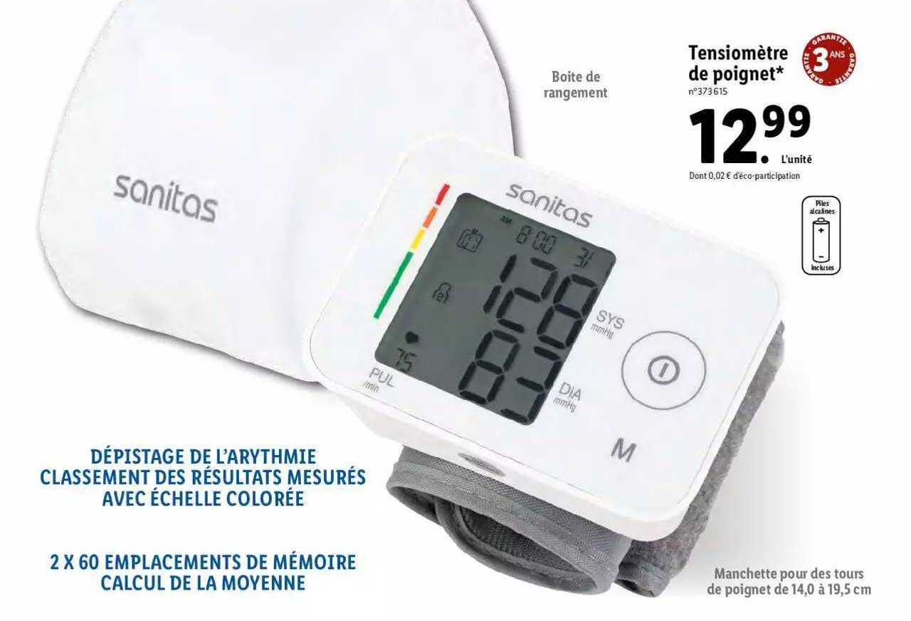 tensiomètre de poignet sanitas