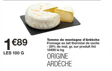 tomme de montagne d'ardèche