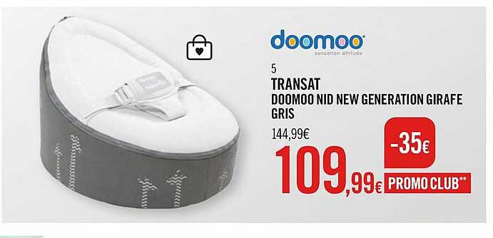 transat doomoo nid new generation girafe gris