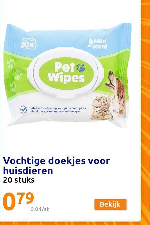 vochtige doekjes voor huisdieren