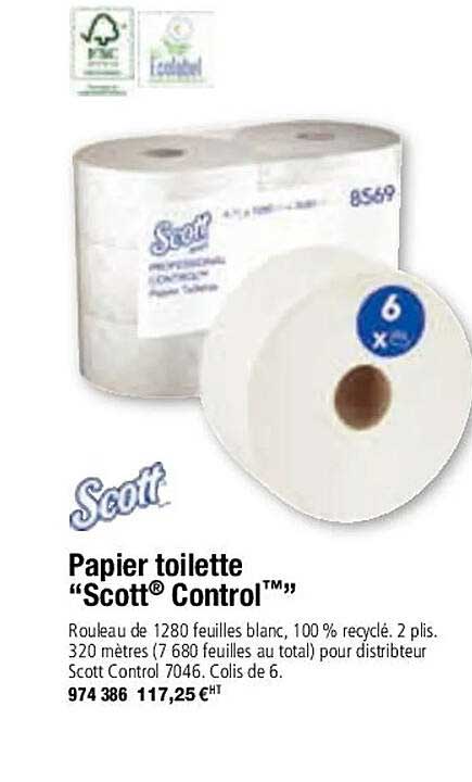 "scott control" papier toilette
