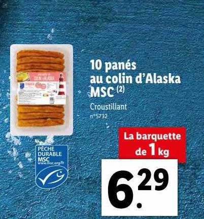 10 Panés Au Colin D'alaska Msc