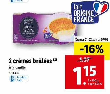 2 crèmes brûlées