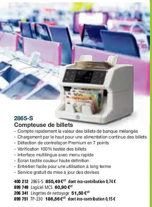 2865-s compteuse de billets