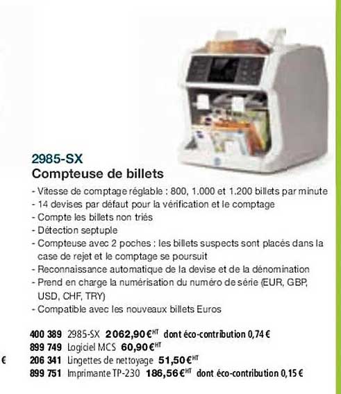 2985-sx compteuse de billets