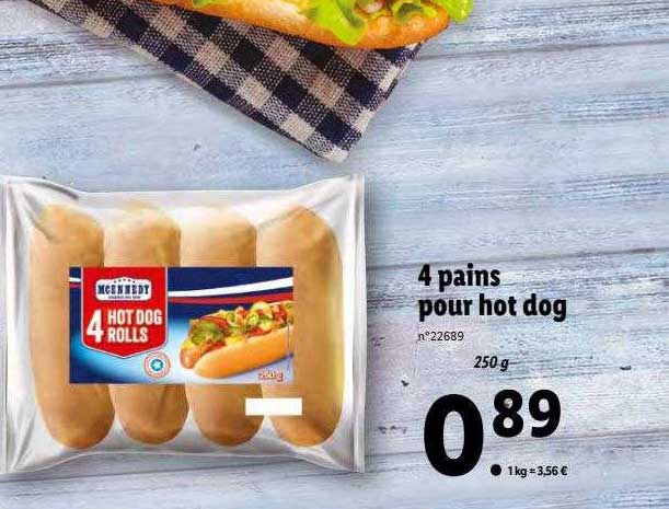 4 pains pour hot dog mcennedy