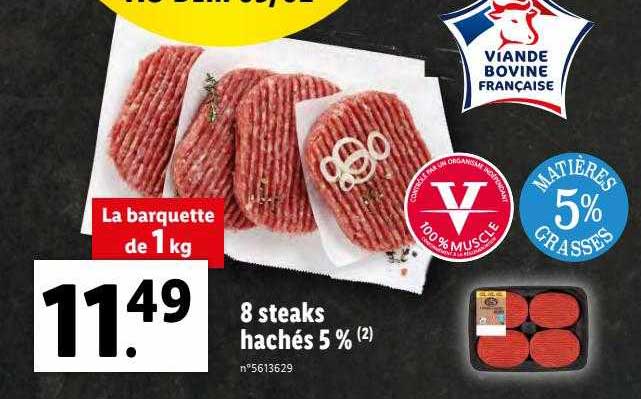 8 Steaks Hachés 5ù