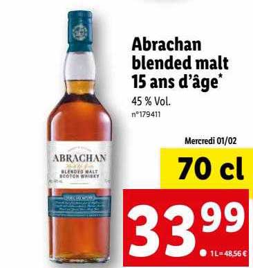 abrachan blended malt 15 ans d'âge