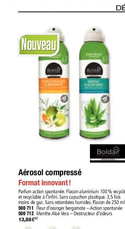 Aérosol Compressé Boldair