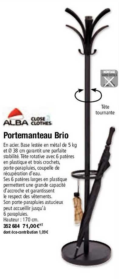 alba close clothes portemanteau brio