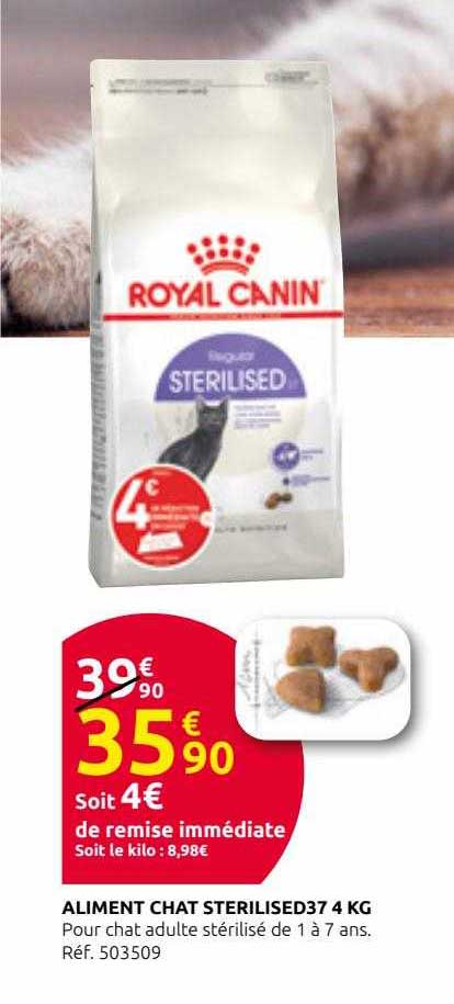 aliment chat sterilised37 4 kg royal canin