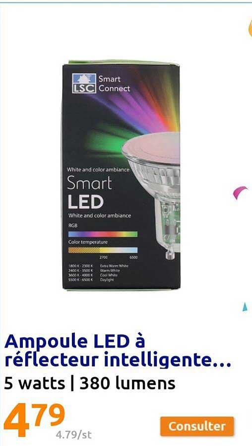 ampoule led à réflecteur intelligente...