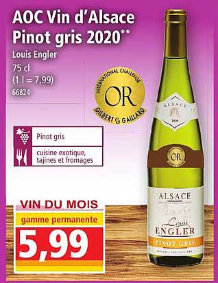 aoc vin d'alsace pinot gris 2020 louis engler