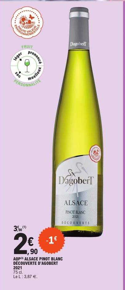 aop alsace pinot blanc découverte d'agobert 2021