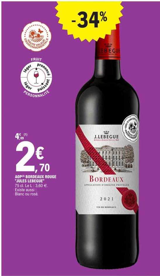 aop bordeaux rouge "jules lebegue"