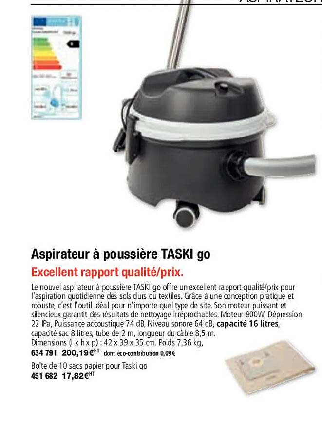 Aspirateur à Poussière Taski Go