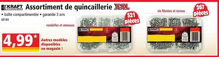 assortiment de quincaillerie xxl kraft werkzeuge