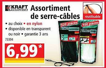 assortiment de serre-câbles kraft werkzeuge