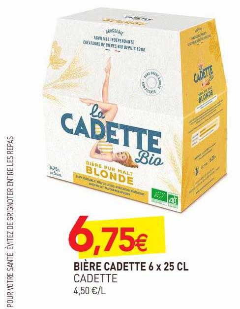 bière cadette cadette 6 x 25 cl
