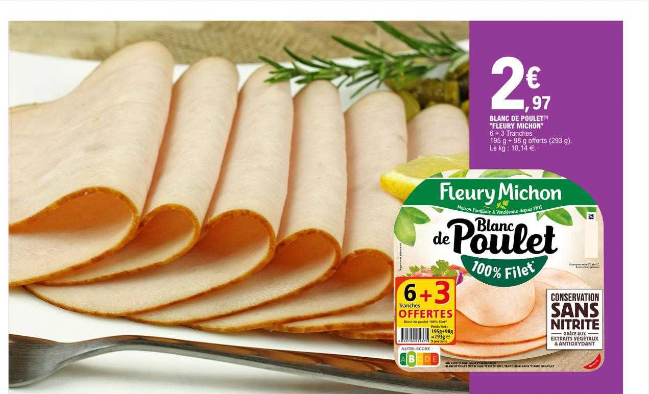 blanc de poulet "fleury michon"