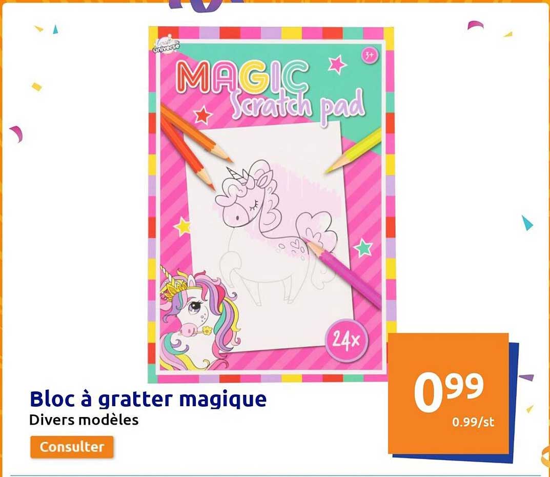 bloc à gratter magique