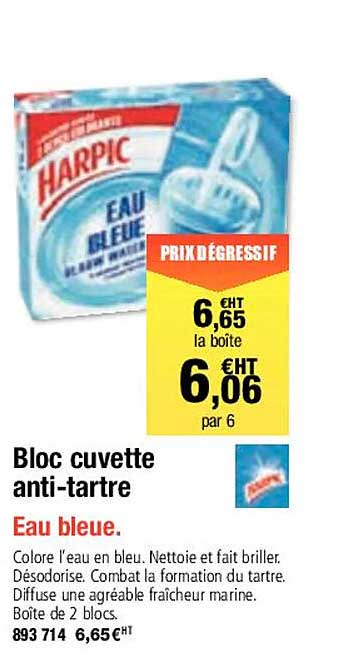 bloc cuvette anti-tartre