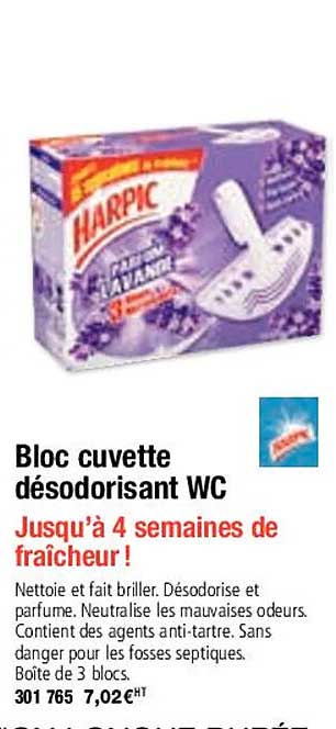 bloc cuvette désodorisant wc