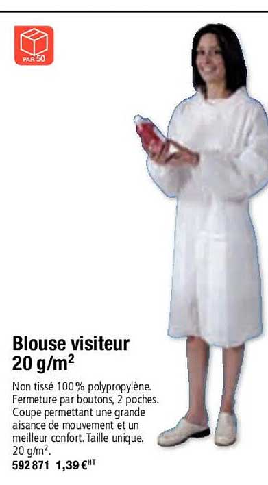 blouse visiteur 20 g-m2