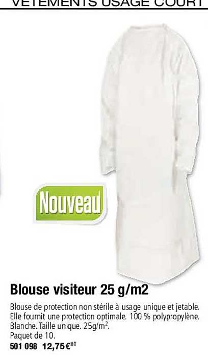 blouse visiteur 25 g-m2
