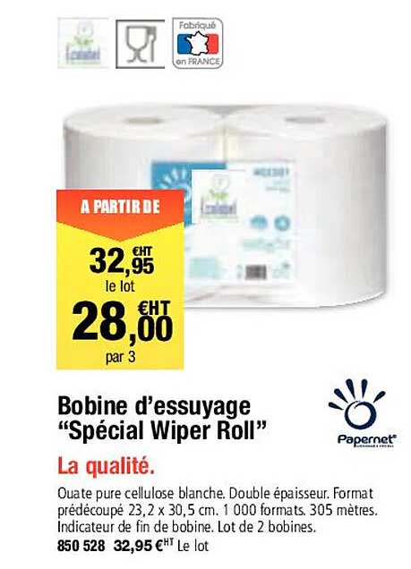 bobine d'essuyage "spécial wiper roll"