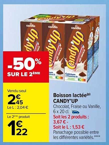 boisson lactée candy'up