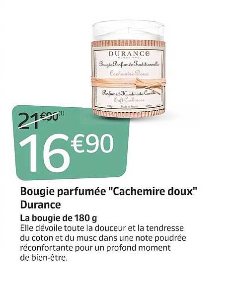 bougie parfumée "cachemire doux" durance