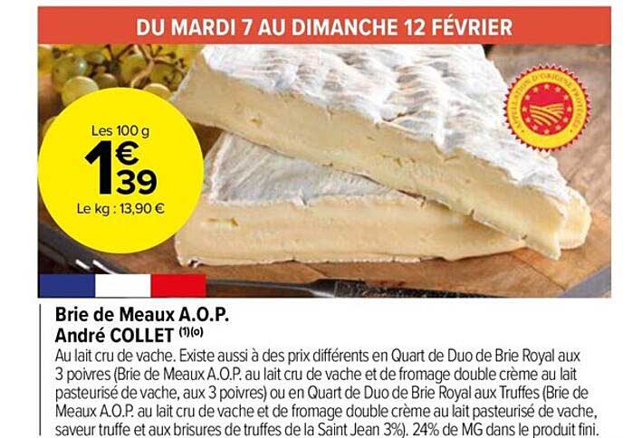 brie de meaux aop andré collet