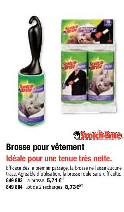 brosse pour vêtement scotch brite