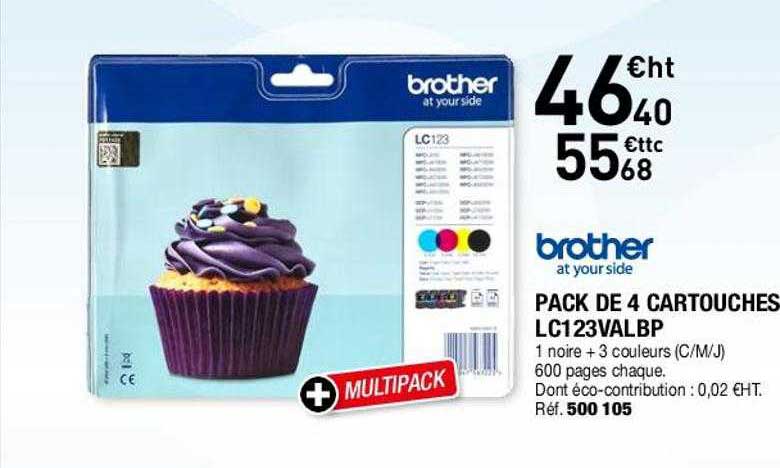 Brother Pack De 4 Cartouches Lc123valbp