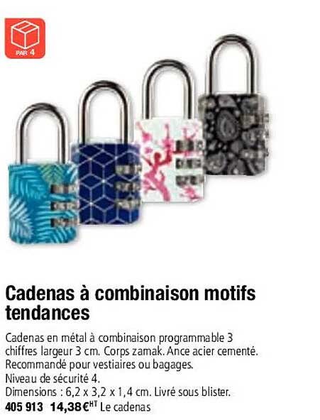 cadenas à combinaison motifs tendances