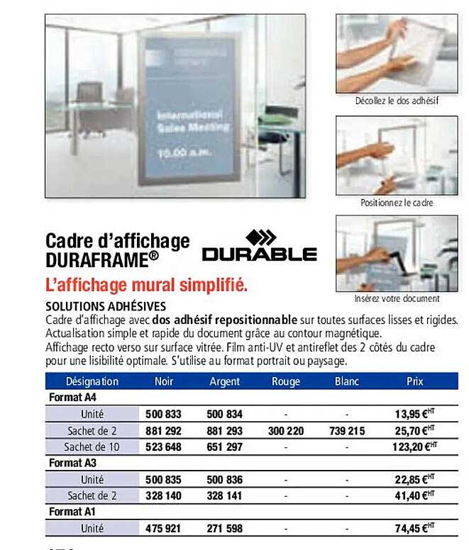 cadre d'affichage duraframe