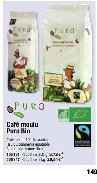 café moulu puro bio