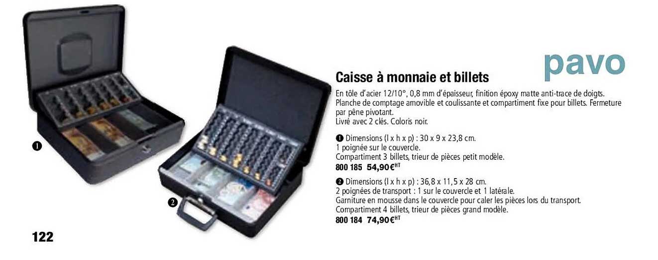 Caisse à Monnaie Et Billets Pavo