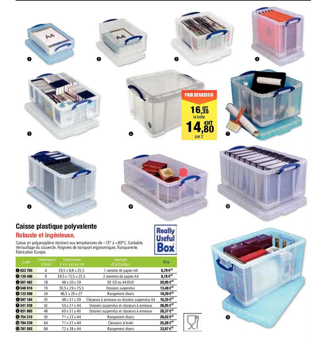 caisse plastique polyvalente