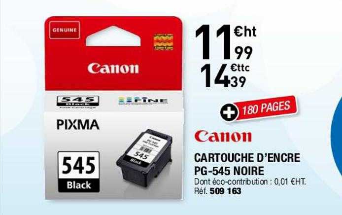 canon cartouche d'encre pg-545 noire