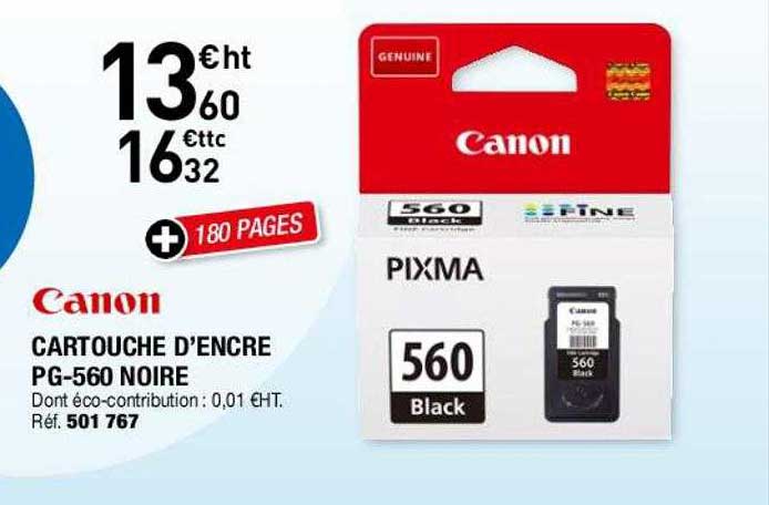 canon cartouche d'encre pg-560 noire